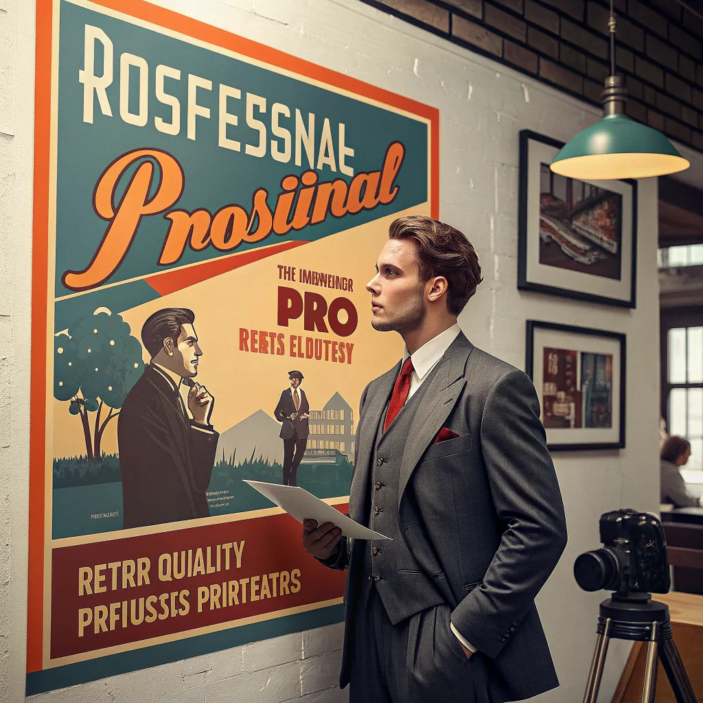 Retro poster illustration artwork